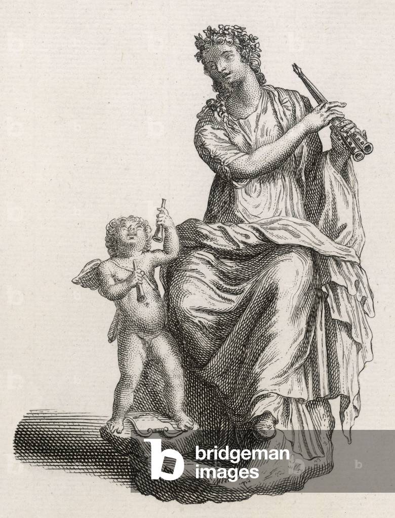 Bild von Gravur "Muse - Euterpe" 1719