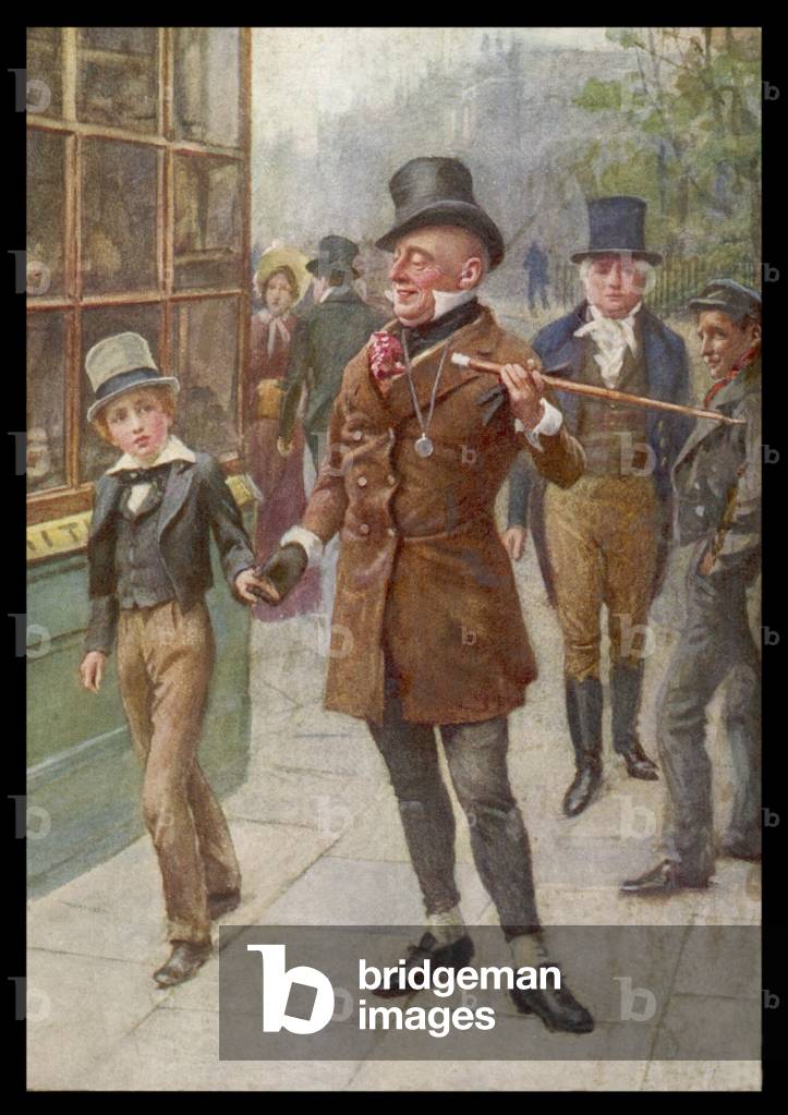 Image of Print depicting MICAWBER & COPPERFIELD 1849 by Harold Copping