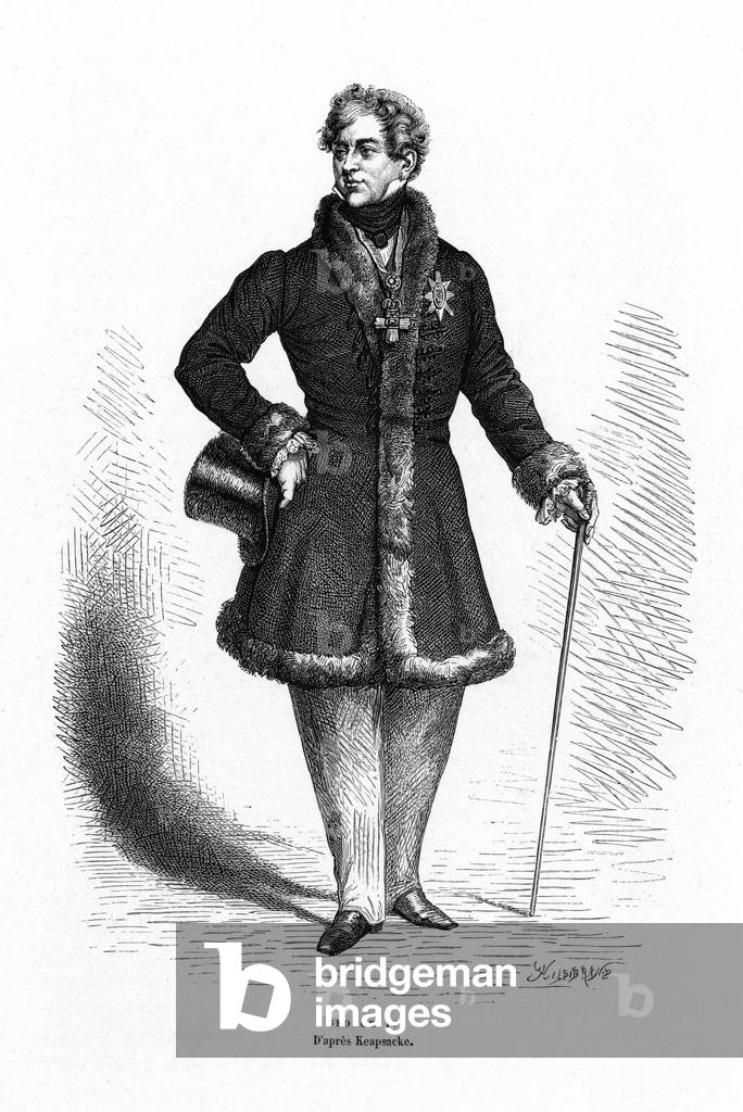 Image of Engraving depicting KING GEORGE IV 1801 by French Artist
