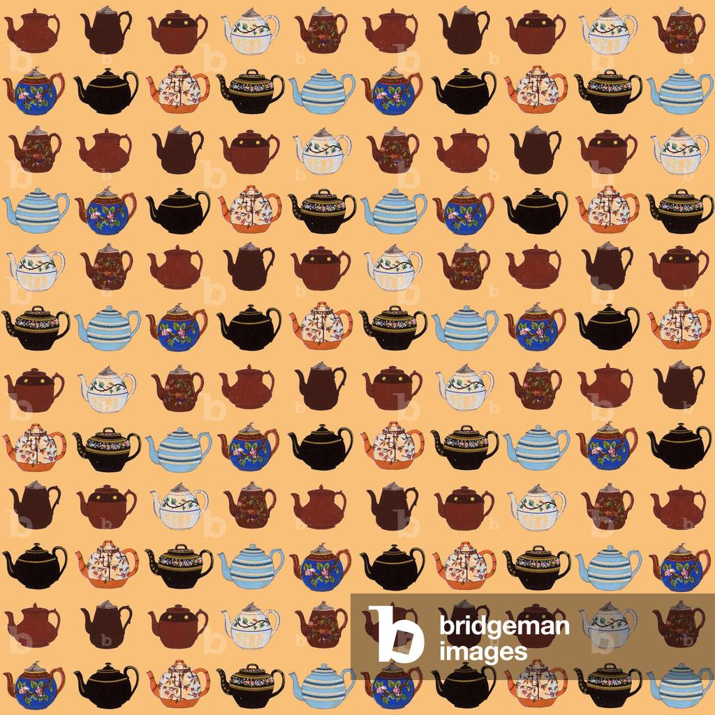 Image of Print depicting Repeating Pattern - Teapots 1801
