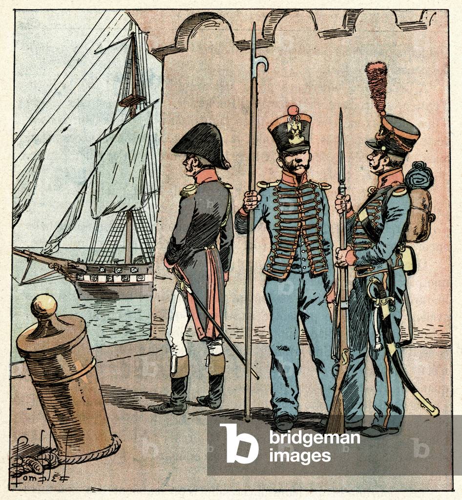"Marines francesi" 1801 di Louis Charles Bombled