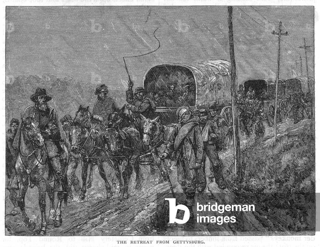 Bild von Gravur "NACH GETTYSBURG" 1880