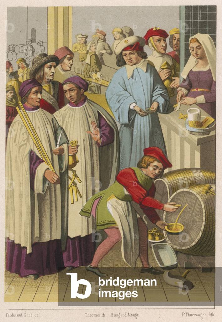 Bild von Druck "BELGISCHE TAVERNE" 1801 von French School