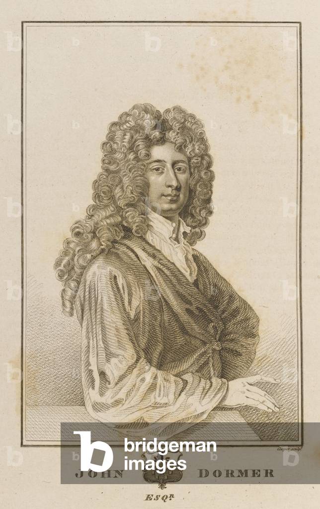 Bild von Gravur "JOHN DORMER" 1701 von Godfrey Kneller