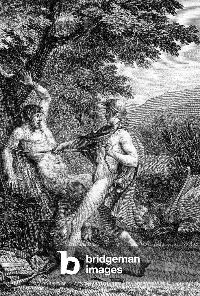 Image of Engraving depicting Apollo Flays Marsyas 1804