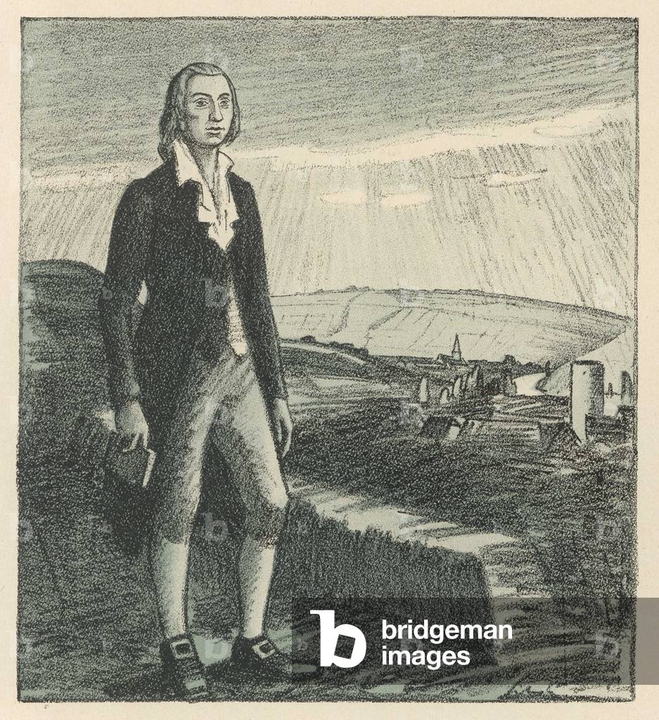 Image of Print depicting FRIEDRICH HOLDERLIN 1921 by Wilhelm Schulz
