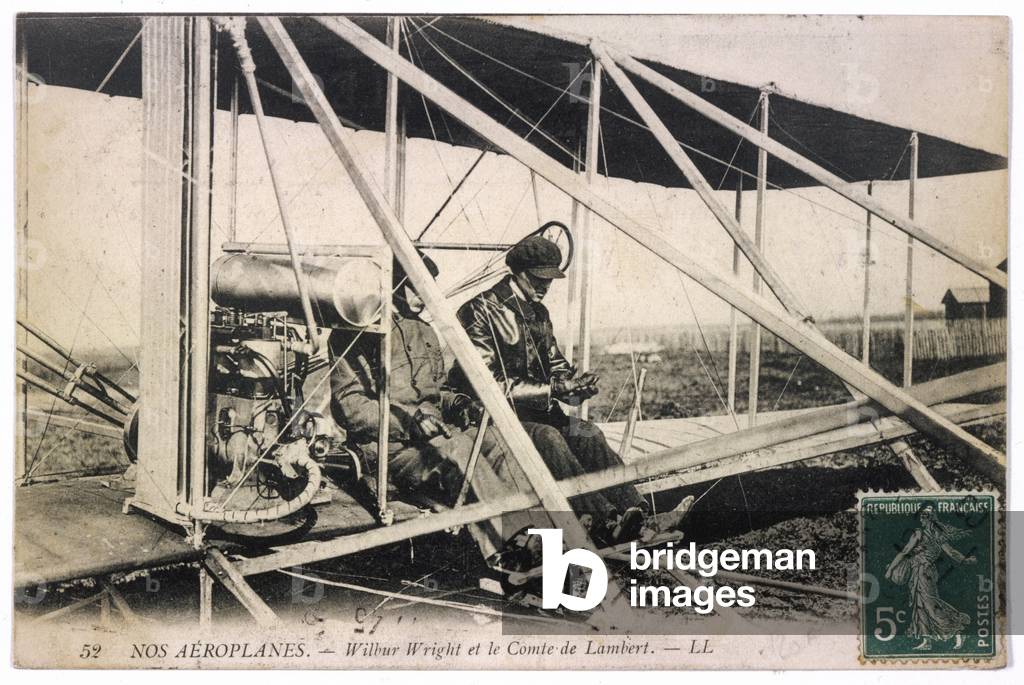 Image of Print depicting Wilbur Wright - Plane 1909
