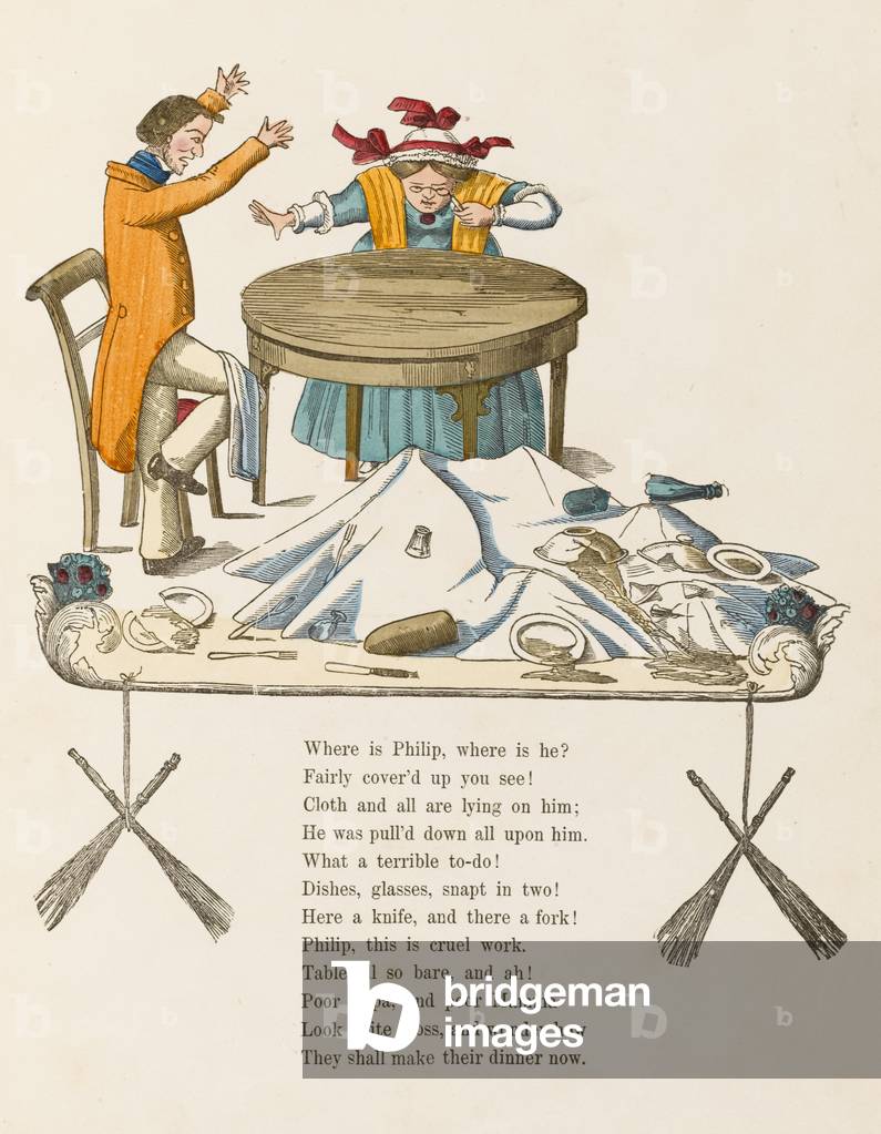 Image of Print depicting HOFFMANN/FIDGETY PHILIP 1847 by Heinrich Hoffmann
