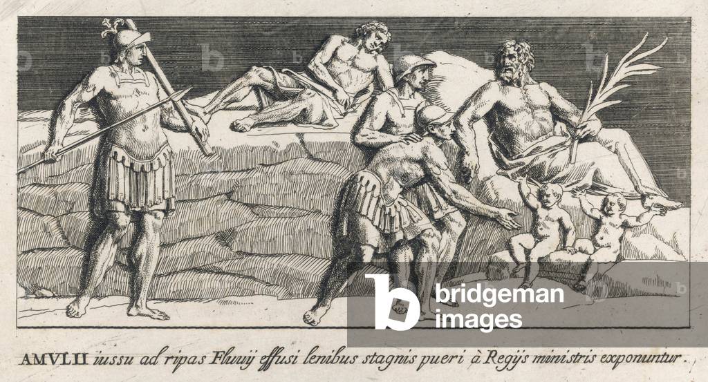 Image of Engraving depicting Romulus - Remus Left 1693