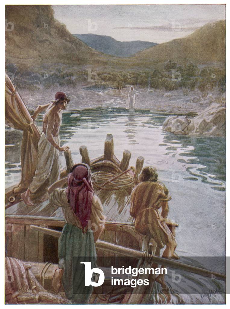 Bild von Druck "JESUS ERSCHEINT PETRUS" 1890 von William Brassey Hole