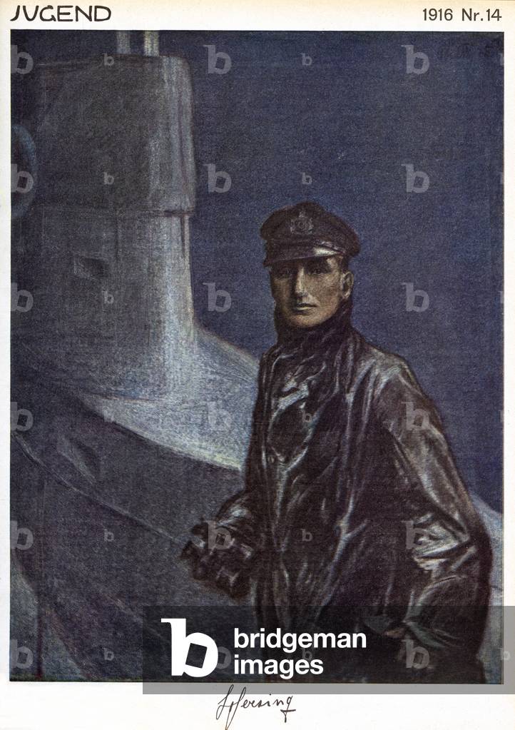 Image of Print depicting U-BOAT COMMANDER 1916 by Paul Rieth