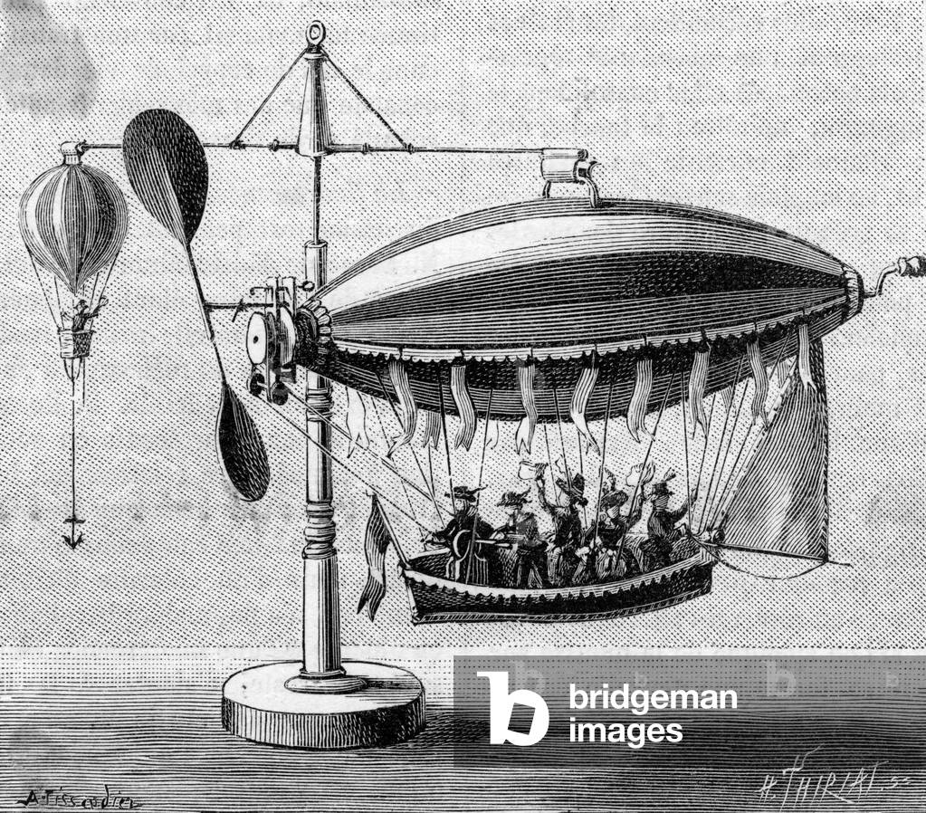 Immagine di Incisione "MODELLO DIRIGIBILE 1887" 1887