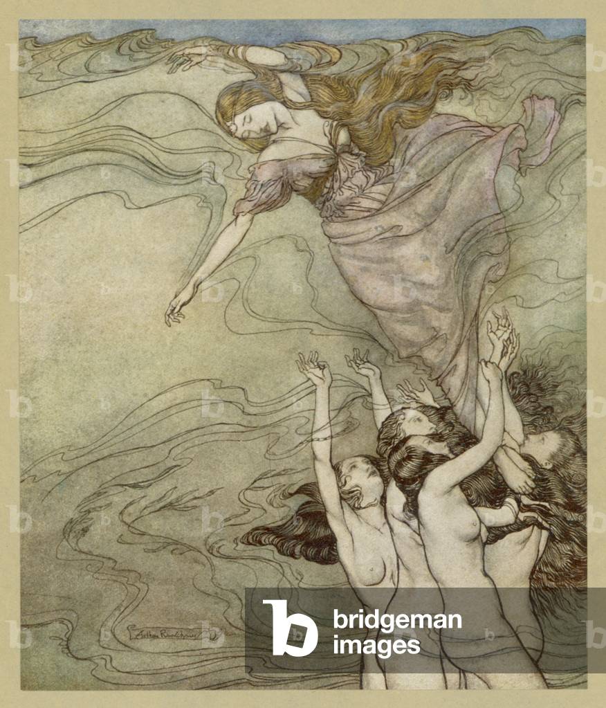 Immagine di Stampa "Ragazza che sta annegando" di Arthur Rackham