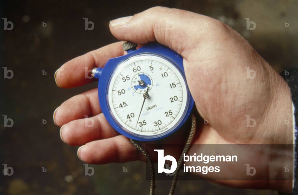Bild von Fotografie "EINE STOPPUHR" 1980 von Barnaby's Studios Ltd