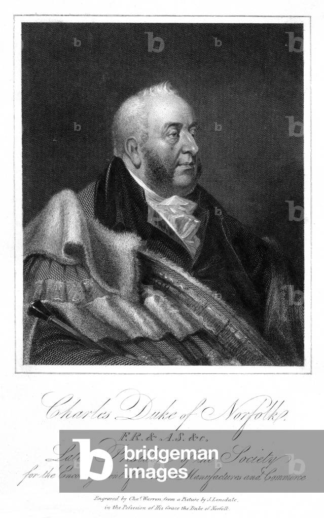 Thirteenth Duke Of Norfolk, engraving