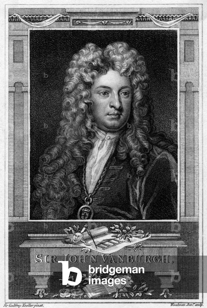 Image de Gravure représentant John Vanburgh 1710 par Godfrey Kneller