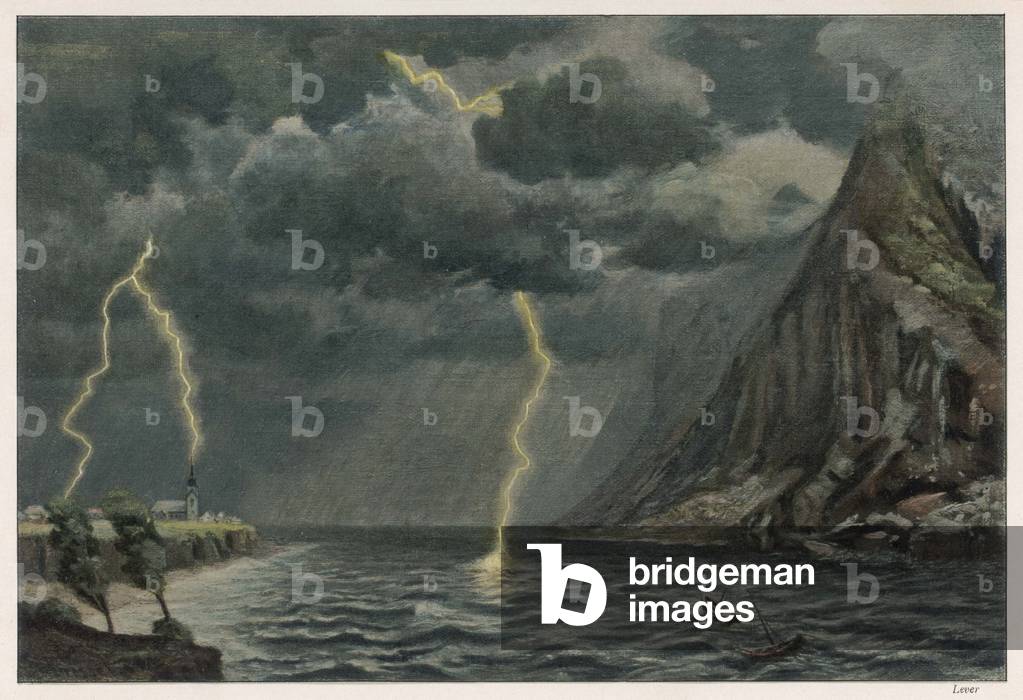 Bild von Druck "BLITZ/GEWITTER" 1890