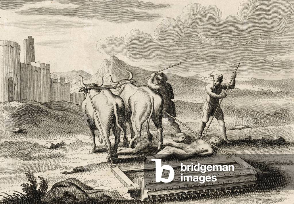 Image of Engraving depicting EXECUTION/CRUSHING/MEN 1732