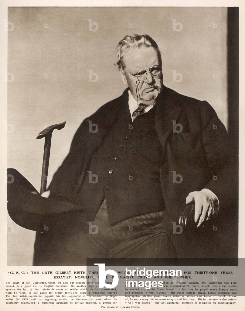 Image of Print depicting G.K. Chesterton 1936 by Howard Coster