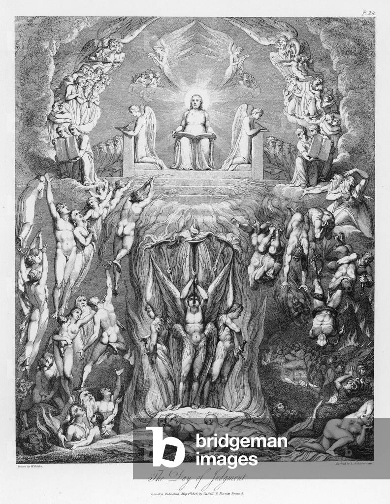 Immagine di Incisione "GIUDIZIO (BLAKE)" 1808 di William Blake