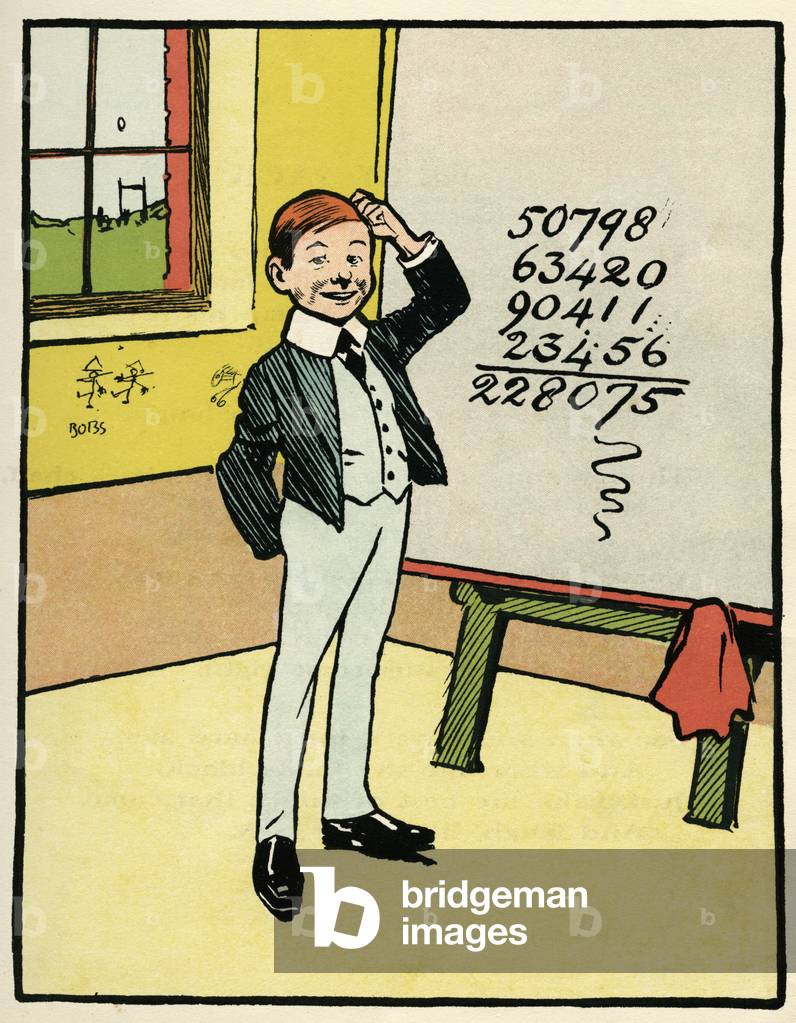 ÉCOLIER AVEC MATHS