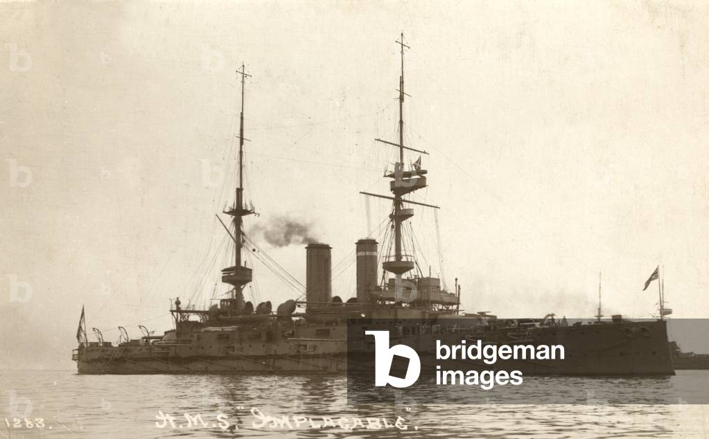 Image of Print depicting HMS Implacable 1917