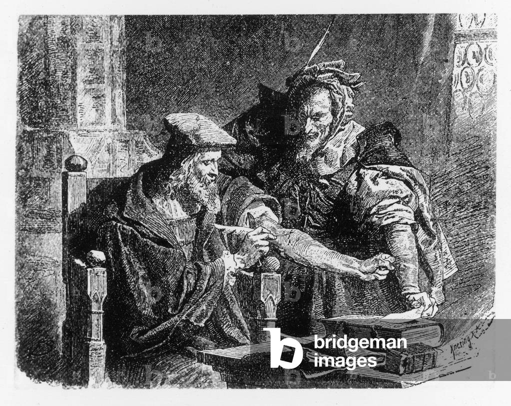 Immagine di Incisione "Faust fa il suo contratto" 1801
