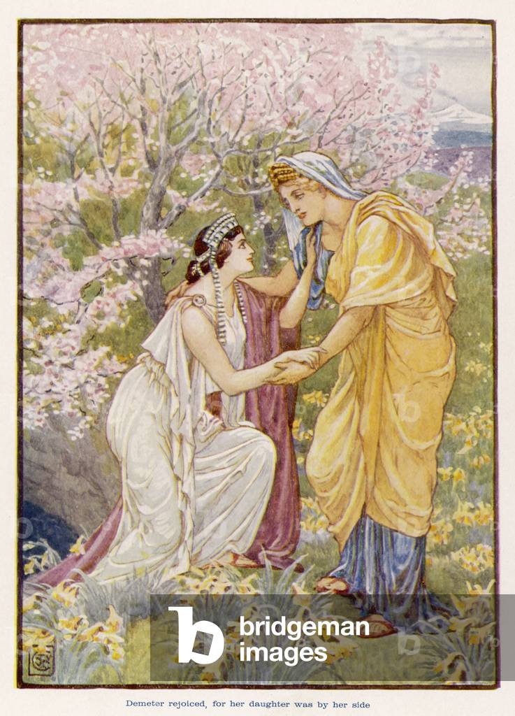 Image de Estampe représentant PERSÉPHONE & DEMETER par Walter Crane