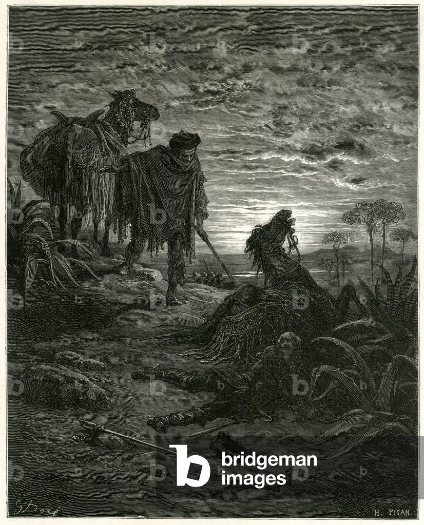 Immagine di Incisione "FAVOLA/DUE ASINI/DORE" di Gustave Dore