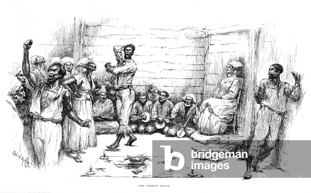 Bild von Gravur "VOODOO-TANZ" 1886