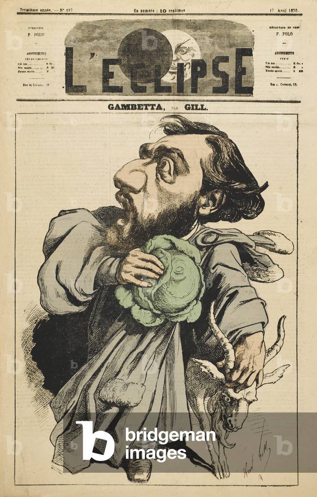 Image of Print depicting GAMBETTA 1870 by Andre Gill