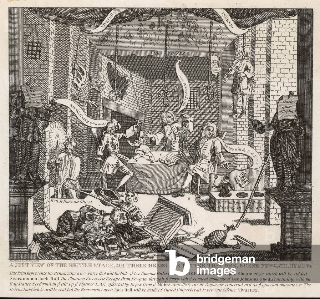 Image de Gravure représentant HOGARTH/SCÈNE BRITANNIQUE 1724 par William Hogarth