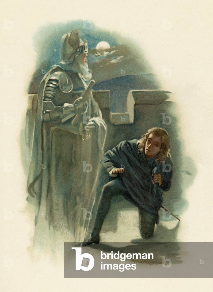 Image de Estampe représentant HAMLET ET GHOST/1899 1899 par Harold Copping