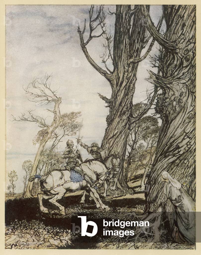 Immagine di Stampa "SIR PERIS È STATO UCCISO" 1917 di Arthur Rackham