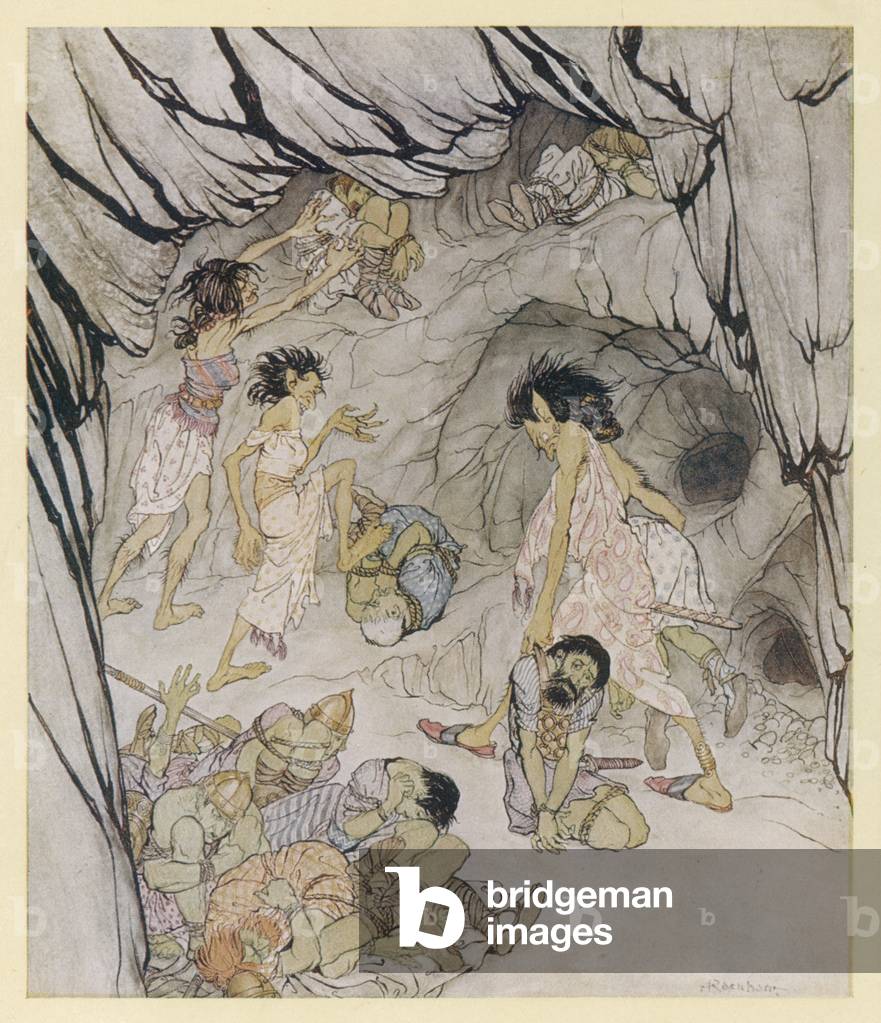 Immagine di Stampa "FIANNA INTRAPPOLATA" di Arthur Rackham
