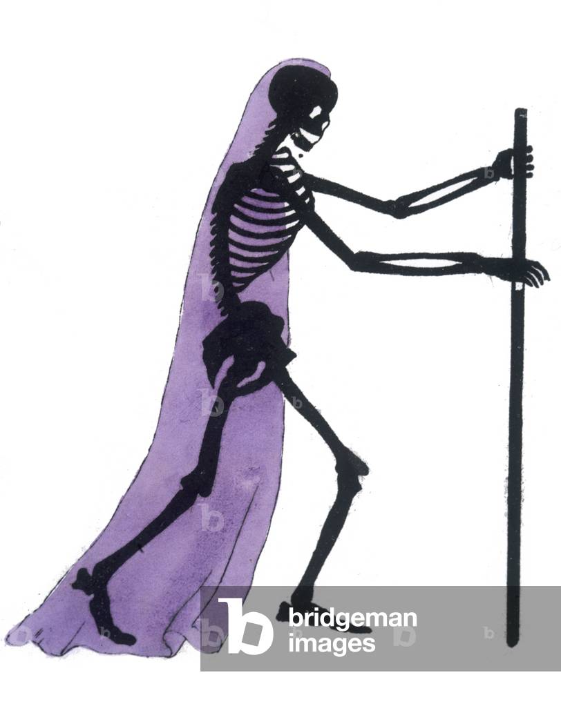 Image of Print depicting DRAPED SKELETON 1864 by American Artist