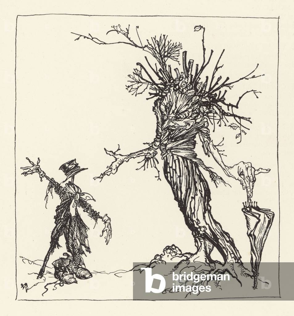 TREE SPRICHT MIT SCARECROW