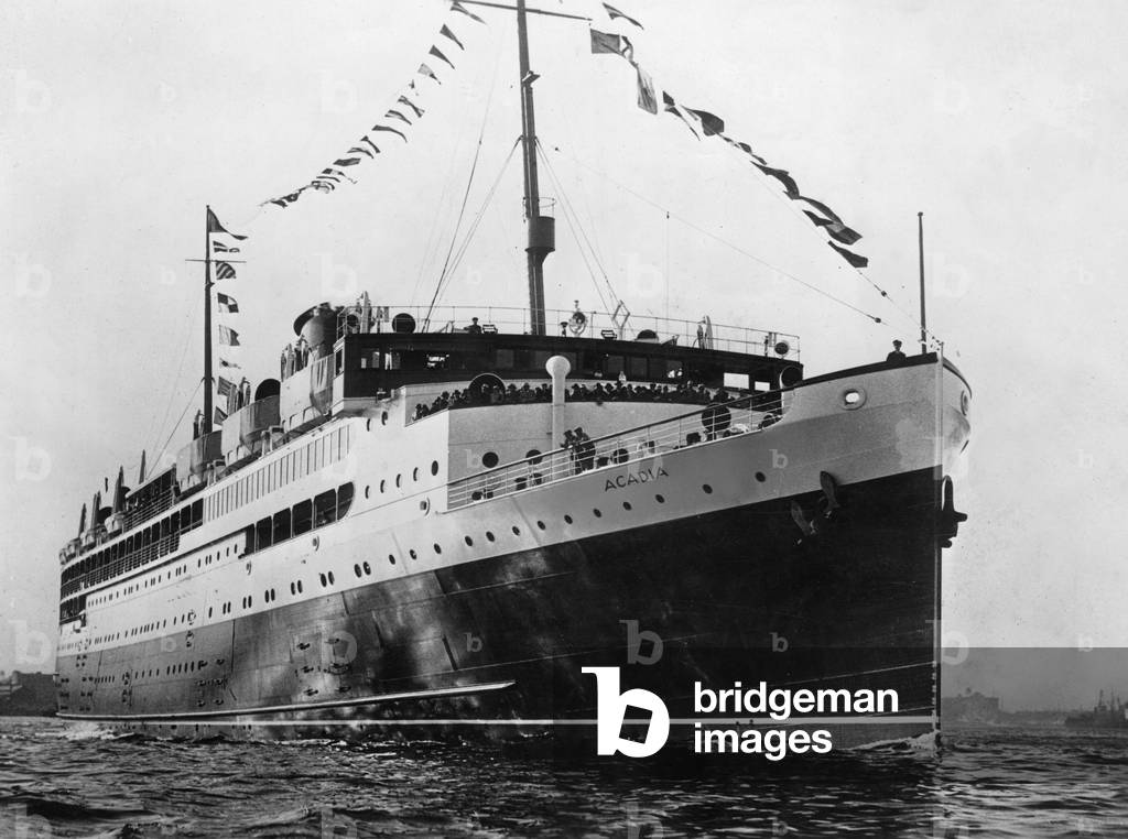 Immagine di Fotografia "NAVE A VAPORE 'ACADIA'" 1920 di Barnaby's Studios Ltd