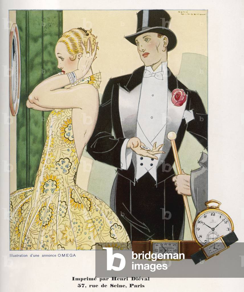 Image de Estampe représentant Publicité pour la montre 1928 par Rene Vincent