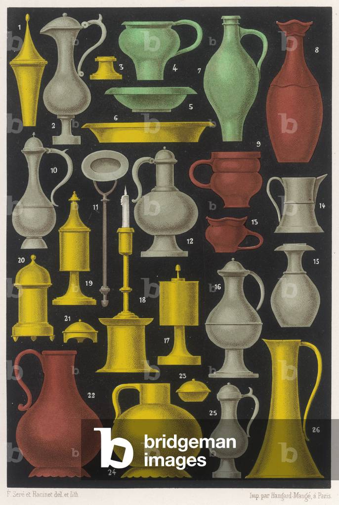 Image de Estampe représentant OBJETS/VARIÉTÉ MÉDIÉVALE 1801 par French School
