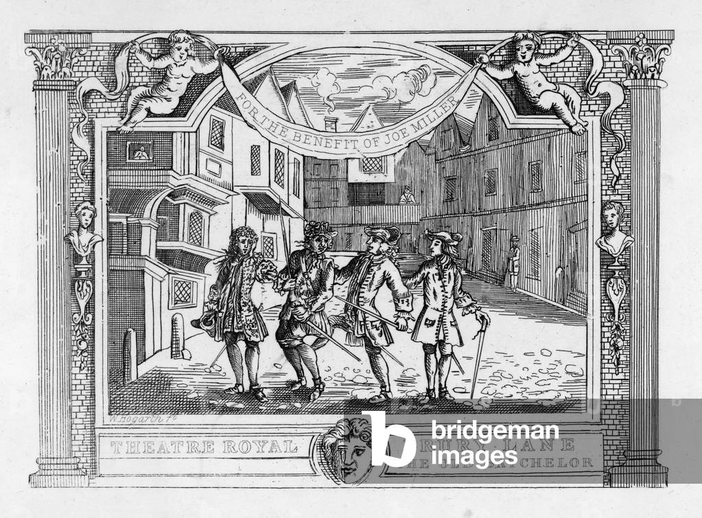 Bild von Gravur "CONGREVE/ALTER BACHELOR" 1693 von William Hogarth