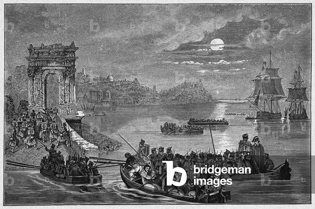 Image of Engraving depicting FRENCH TAKE ANCONA 1801 by Philippe Auguste Jeanron
