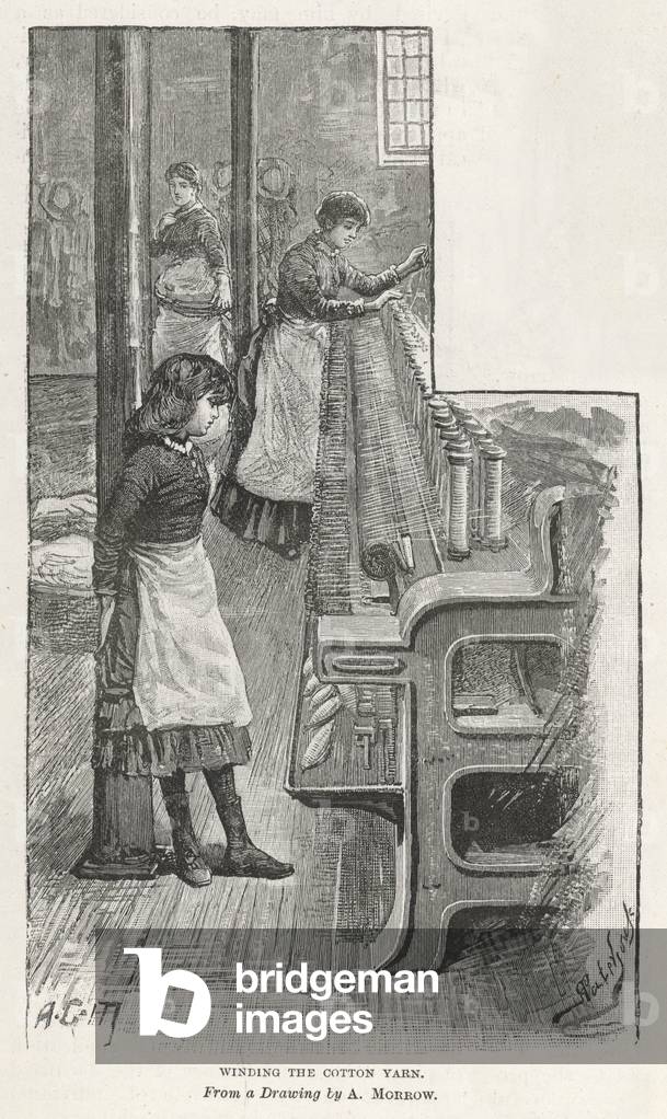 Bild von Gravur "Kinderarbeit" 1884 von Albert Morrow