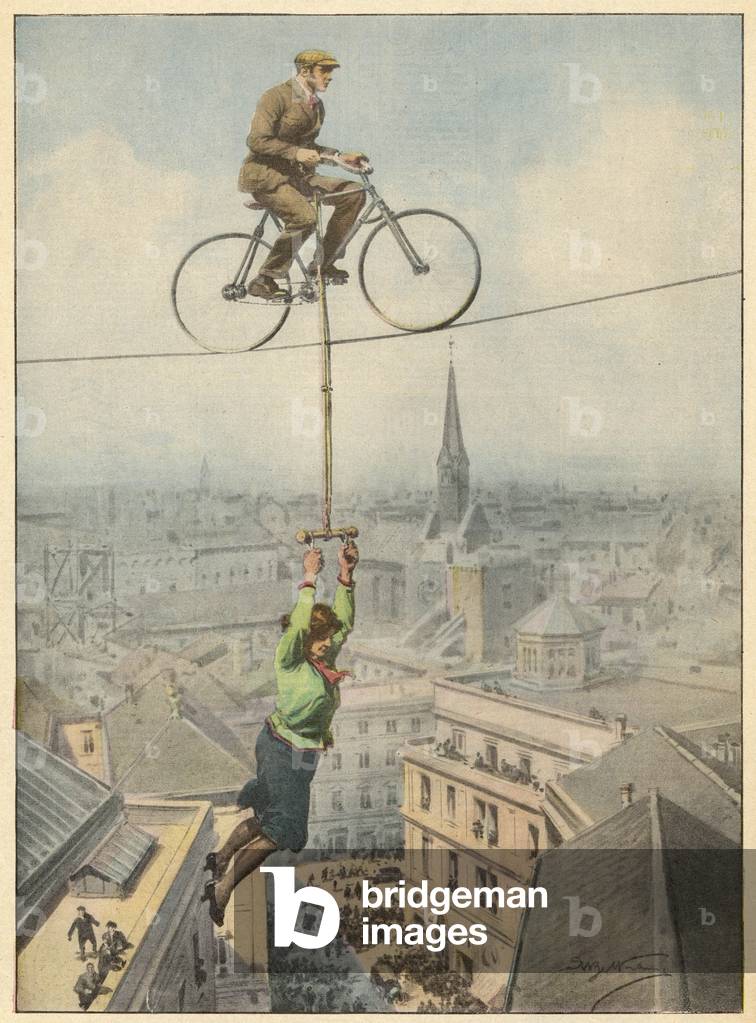 Immagine di Stampa "Atto sul filo del rasoio" 1932 di Achille Beltrame