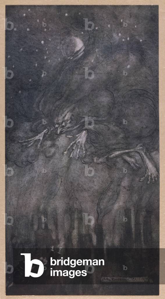 Immagine di Stampa "NEBBIA PERSONIFICATA" di Arthur Rackham
