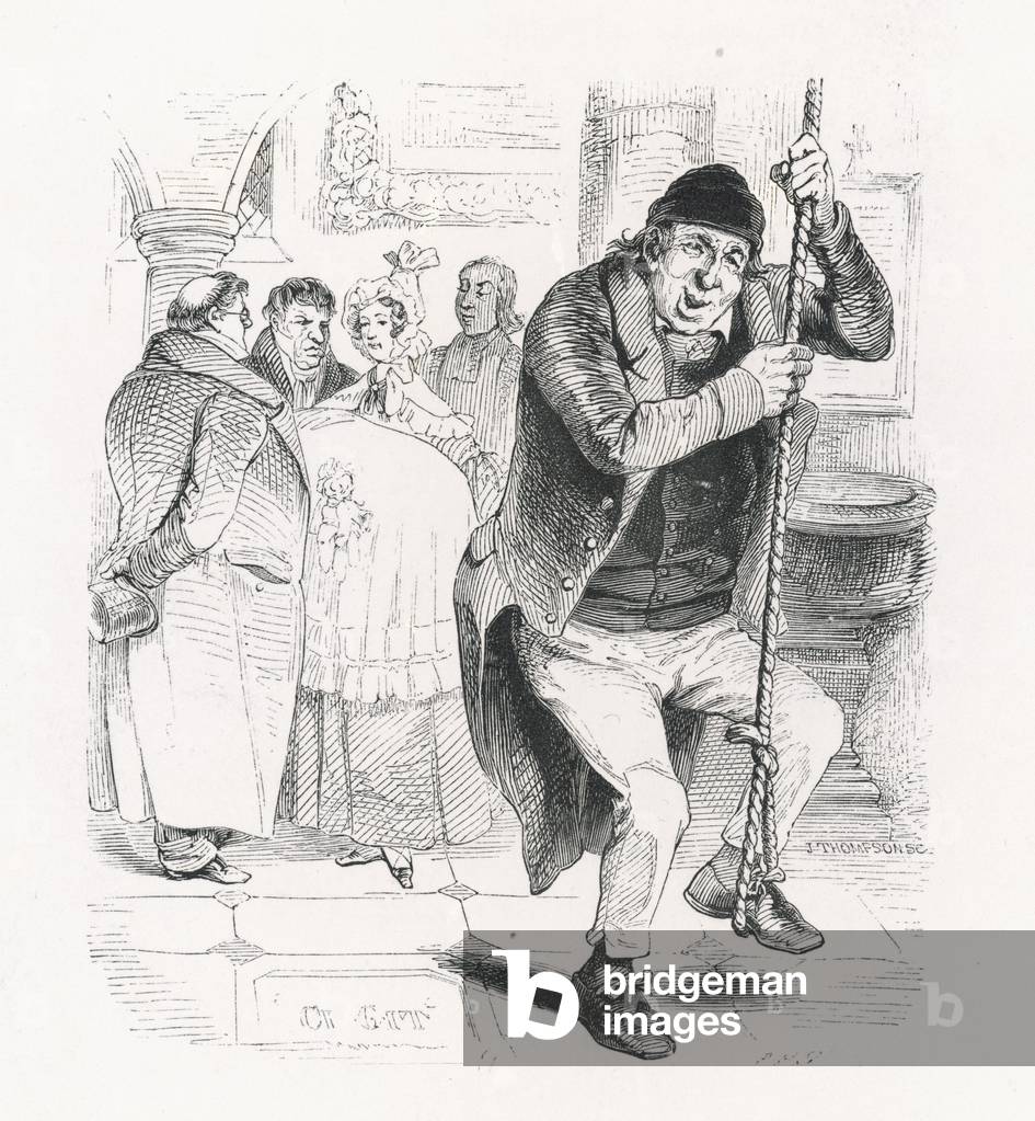 Immagine di Stampa "Suoneria" 1840 di Jean-Jacques Granville