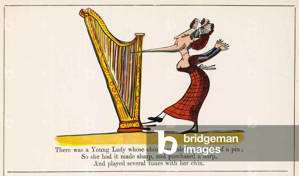 Junge Dame, deren Kinn, Edward Lear