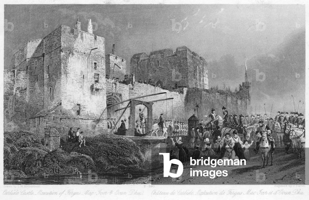 Bild von Gravur "HINRICHTUNGEN BEI CARLISLE" 1814