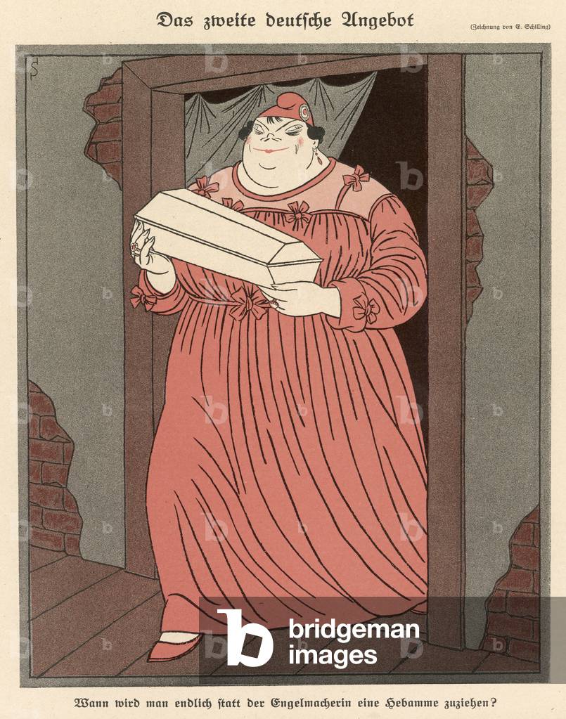 Bild von Druck "EIN GESCHENK AUS FRANKREICH" 1923 von Erich Schilling