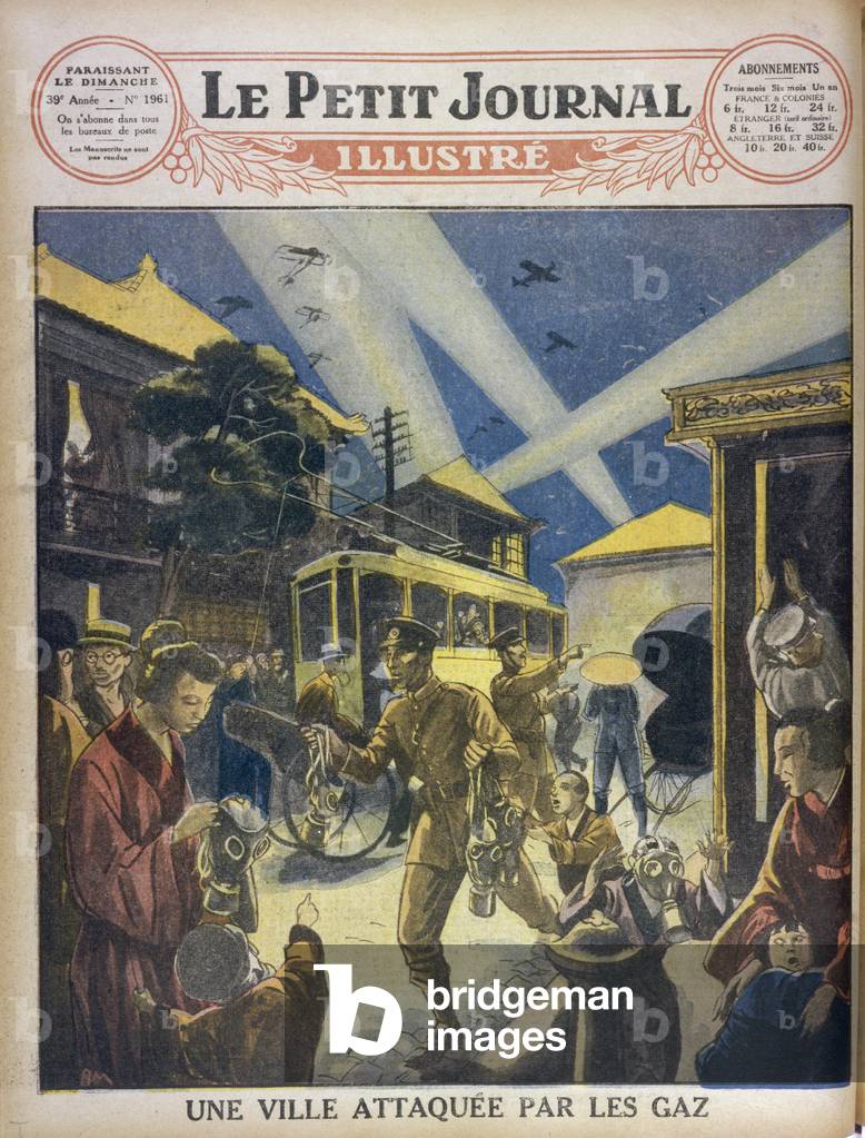 Image de Estampe représentant ATTAQUE AU GAZ D'ENTRAÎNEMENT 1928